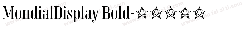 MondialDisplay Bold字体转换